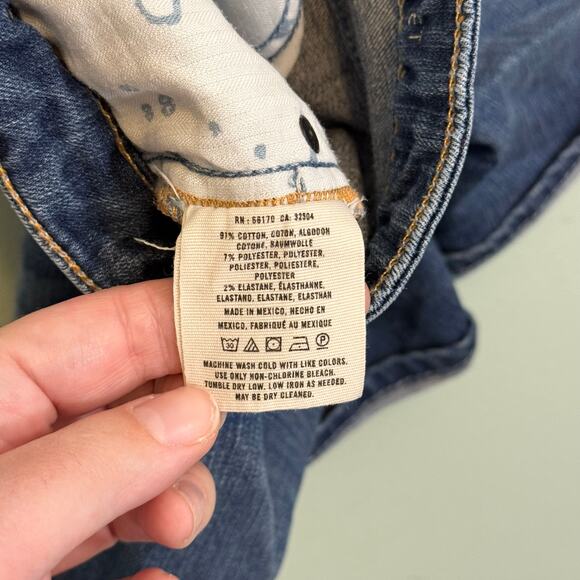 Pilcro And The Letterpress Stet Jean Shorts Womens 27 Blue Denim Mid Rise Cuffed - Picture 7 of 7